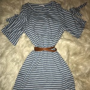 Boutique - blue & white stripe dress